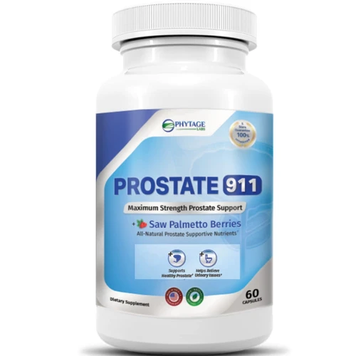 Prostate health supplement bottle